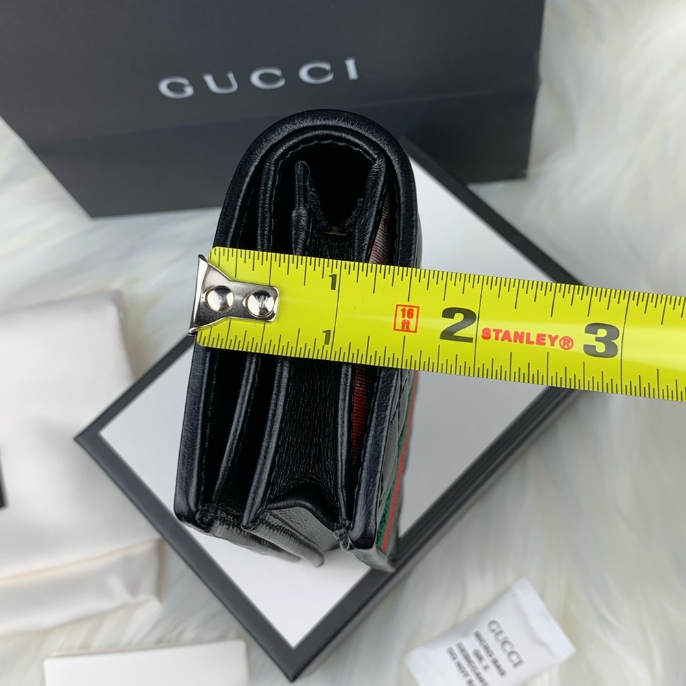 Gucci Trapuntata Leather Flap Card Case Wallet - Picture 12 of 13